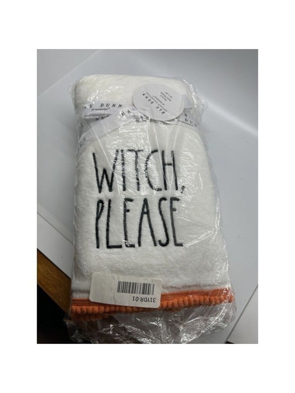 RAE DUNN Set of 2 Hand Towels “WITCH, PLEASE” Halloween New In Pkg So Cute
